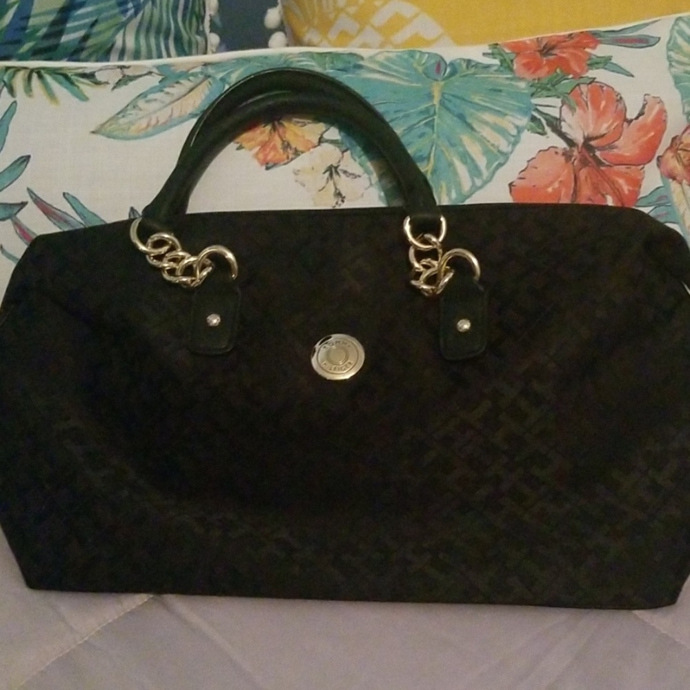 Black monogram Tommy Hilfiger purse